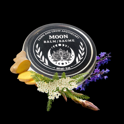 Botanical menstrual cycle massage balm